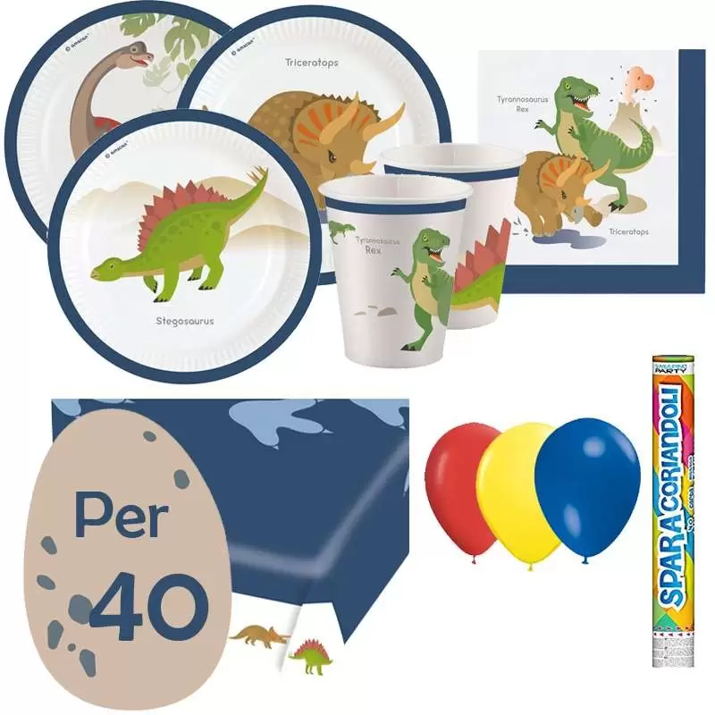 Kit n.30 happy dinosaur - coordinato festa a tema A TEMA