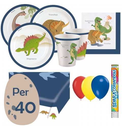Kit n.30 happy dinosaur - coordinato festa a tema A TEMA