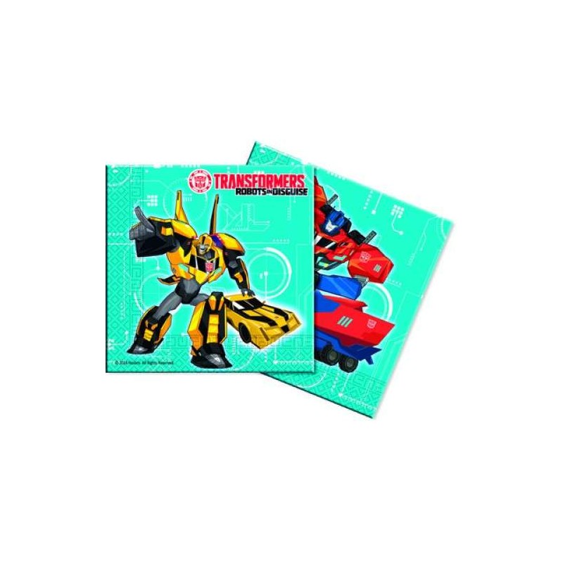 Kit n.57 transformers - coordinato festa per 8 bambini