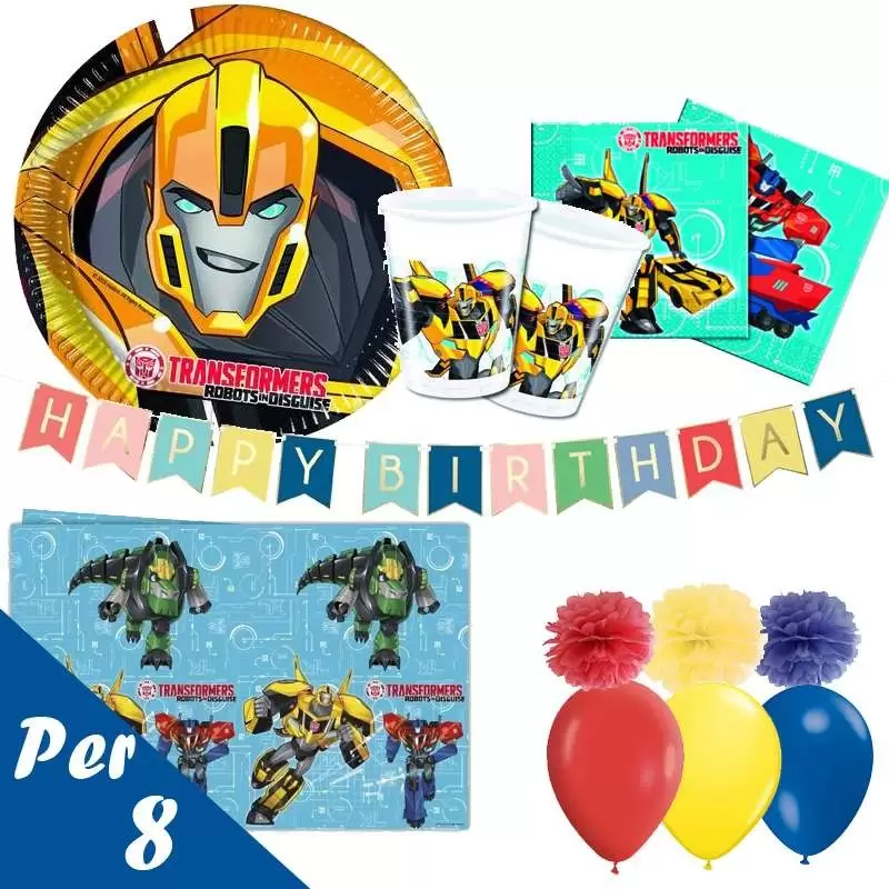 Kit n.65 transformers - coordinato tavola per 8