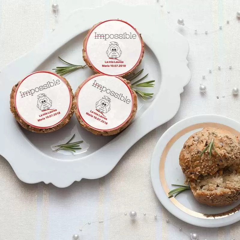 Mini cialde laurea personalizzate - 24 pz