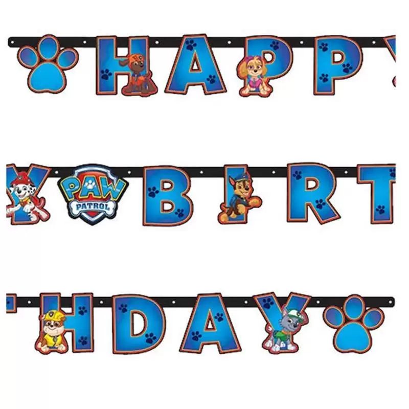 GHIRLANDA PAW PATROL HAPPY BIRTHDAY FESTONE 