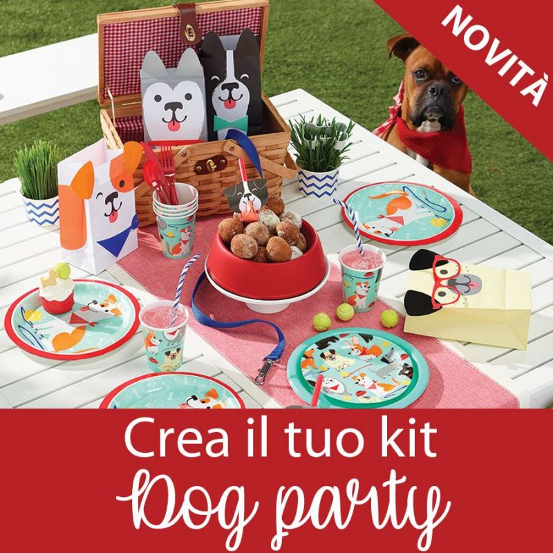 Kit personalizzato dog party-festa a tema cani