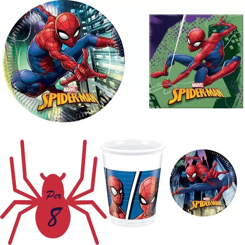 Kit n.47 Spiderman - accessori festa a tema Uomo Ragno