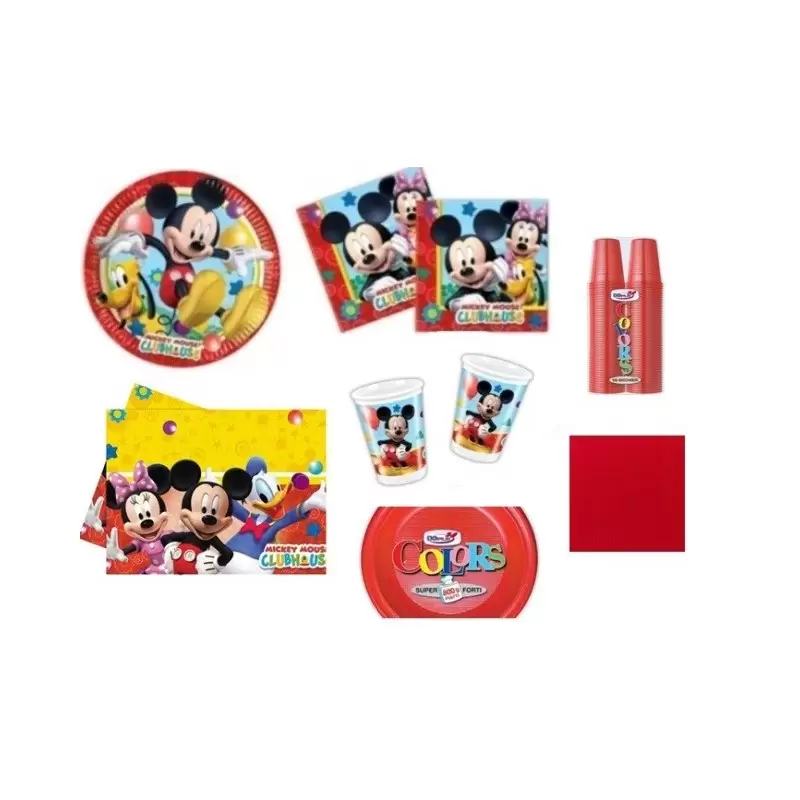 KIT 7 - 217 PZ.. TOPOLINO + MONOCOLORE ROSSO