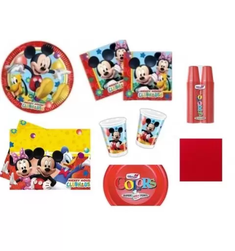 KIT 7 - 217 PZ.. TOPOLINO + MONOCOLORE ROSSO