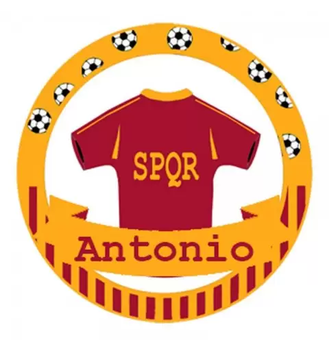 Cialda Roma calcio per torte personalizzabile