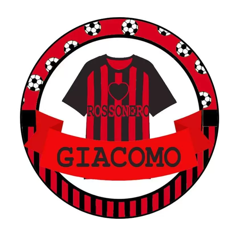 Cialda Milan calcio per torte personalizzabile