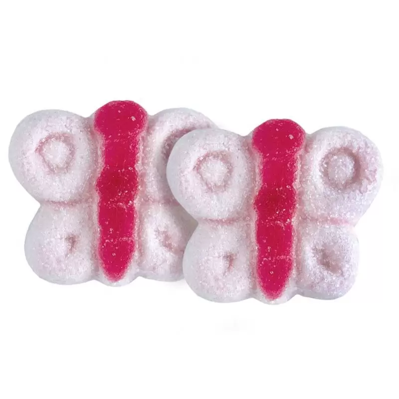 Marshmallow a forma di farfalle rosa 900 gr