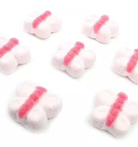 Marshmallow a forma di farfalle rosa 900 gr