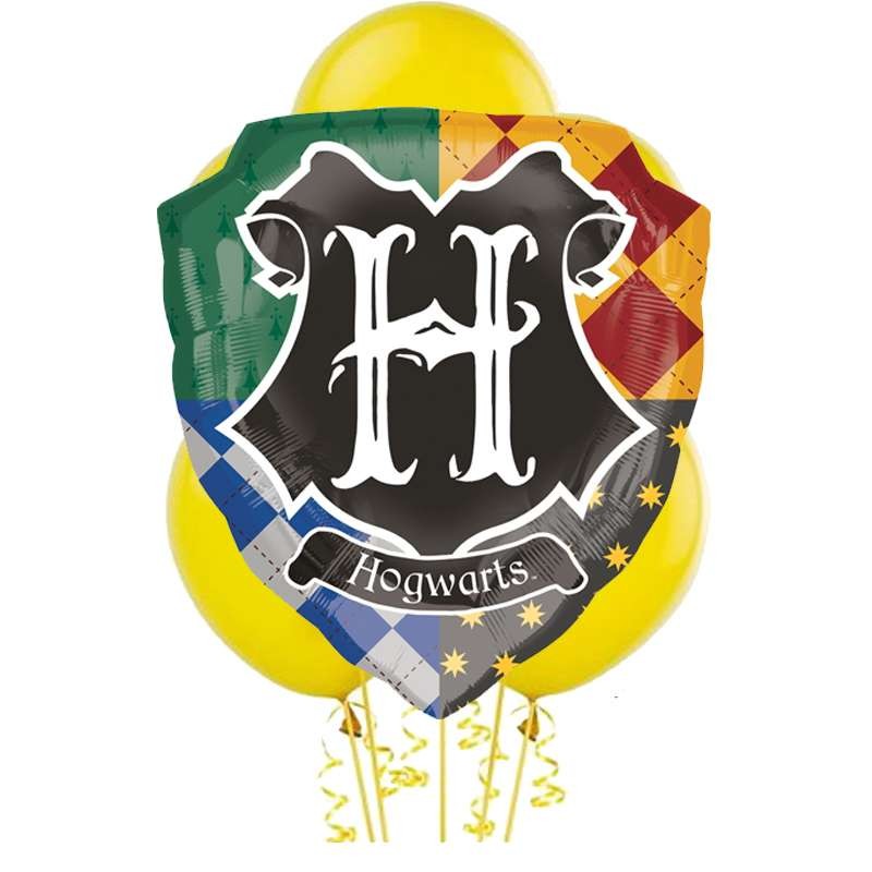 Composizione palloncini con supershape Harry Potter