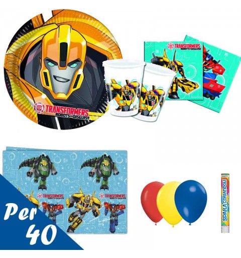 Kit n.30 transformers - coordinato festa di compleanno