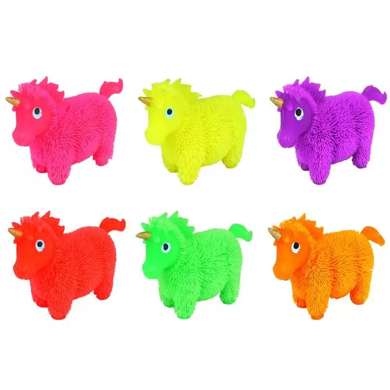 Unicorno puffer morbido con luce - 1 pz