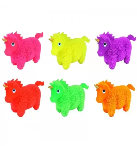 Unicorno puffer morbido con luce - 1 pz