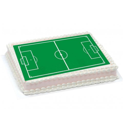 Cialda campo da calcio rettangolare - ostia per torta