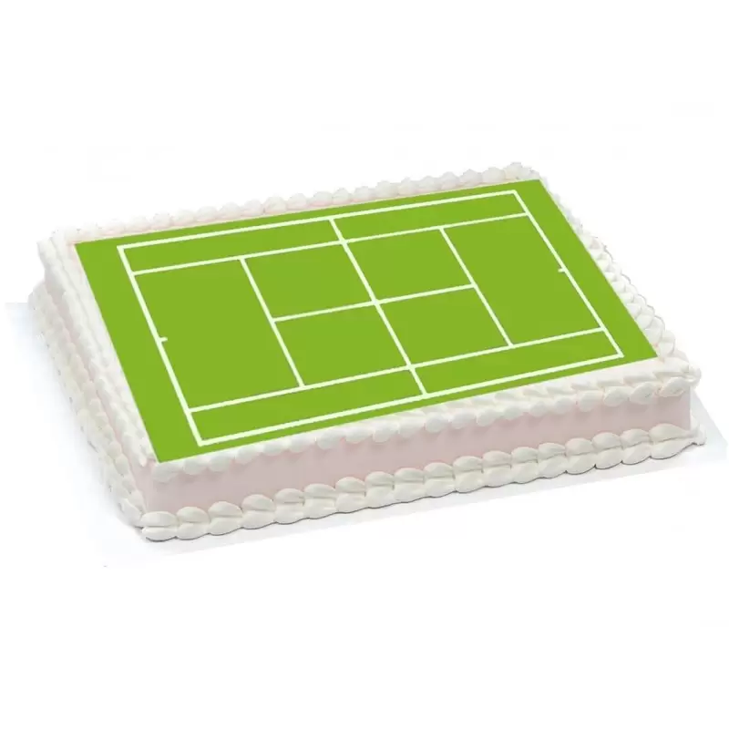 Cialda campo da tennis rettangolare - ostia per torta