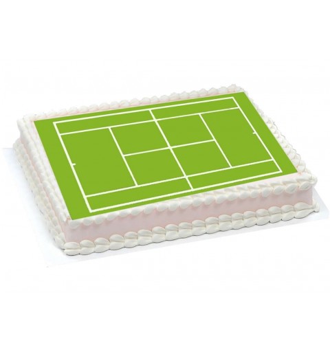 Cialda campo da tennis rettangolare - ostia per torta