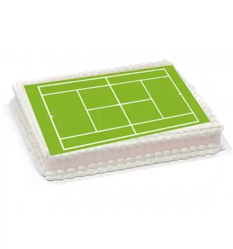 Cialda campo da tennis rettangolare - ostia per torta