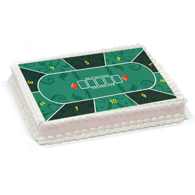 Cialda tavolo da Poker rettangolare - ostia per torta