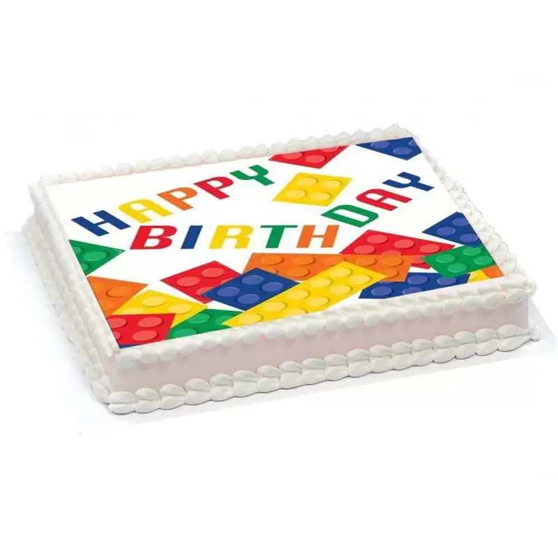 Cialda Lego Block party rettangolare - ostia per torta