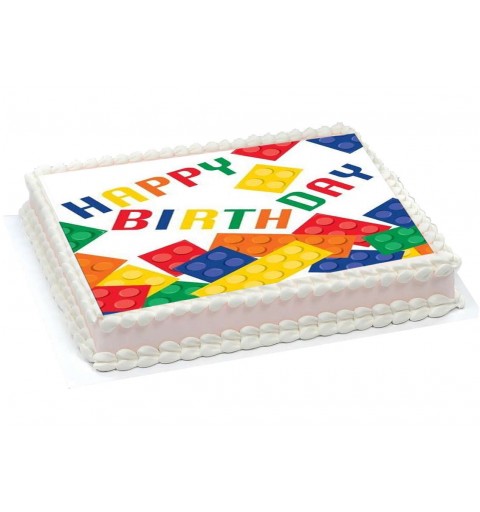 Cialda Lego Block party rettangolare - ostia per torta