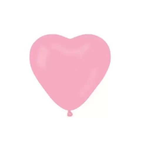 100 PALLONCINI CR/06 IN LATTICE CUORE ROSA PER FESTE COMPLEANNI GEMAR