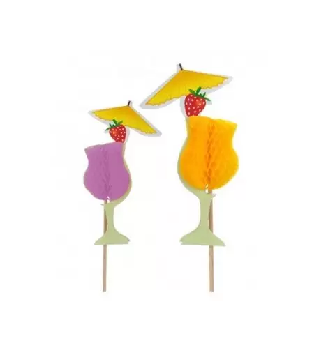 12 STUZZICADENTI CON BICCHIERE PER COCKTAIL  610172
