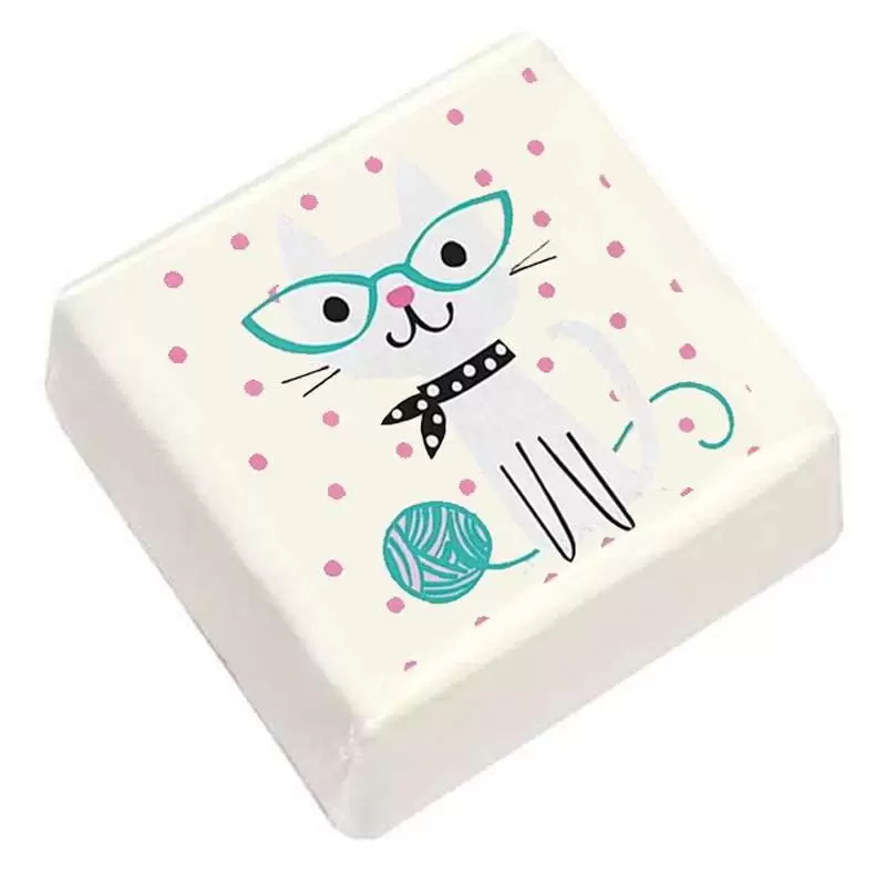 Marshmallow gattina rosa - 20 quadratini