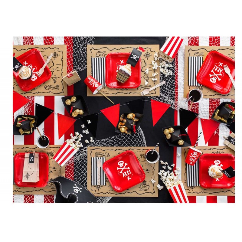 Bustine pirati in carta kraft con adesivi - 18 pz