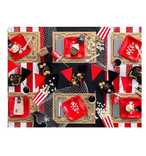 Bustine pirati in carta kraft con adesivi - 18 pz