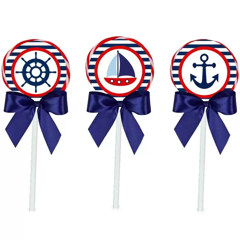 Lecca lecca spirale tema mare - 12 pz