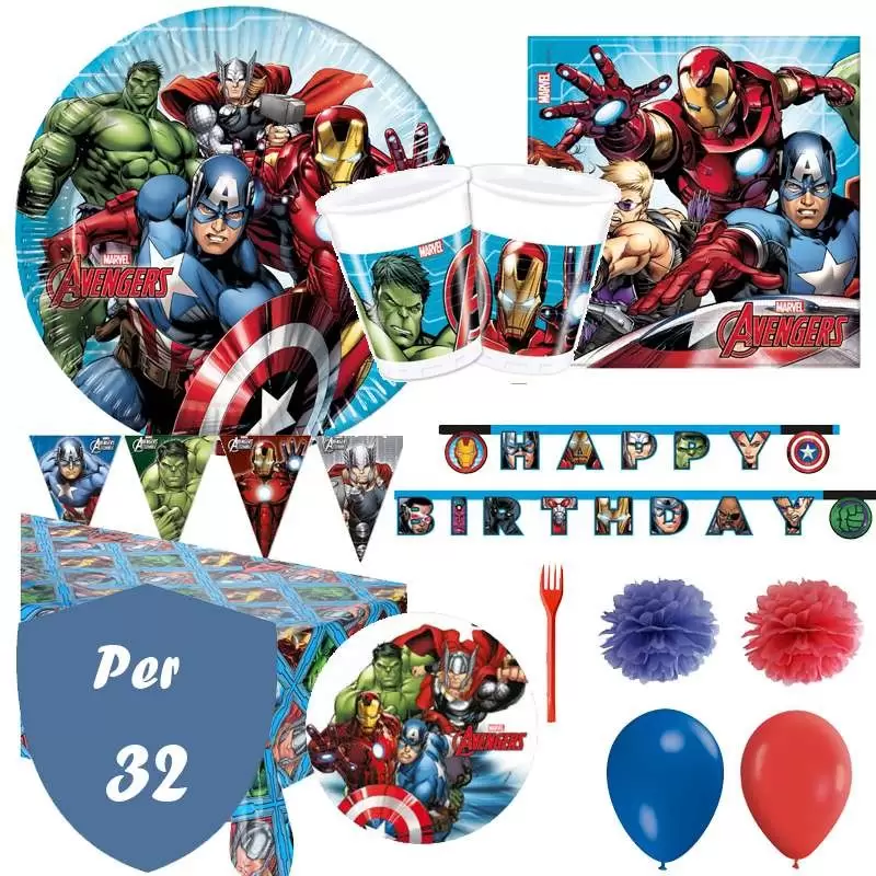Kit n.63 Avengers Assemble - set festa per 32