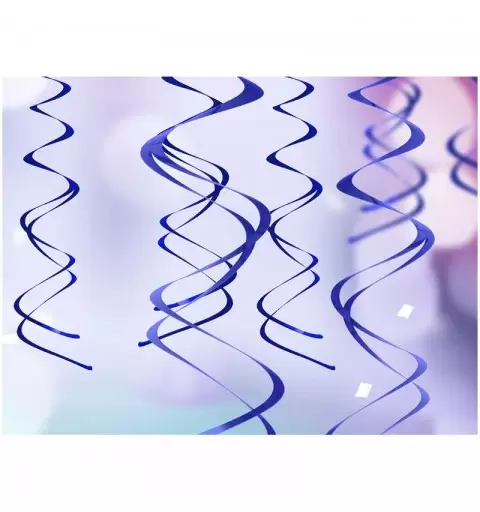 Decorazioni pendenti spirali blu