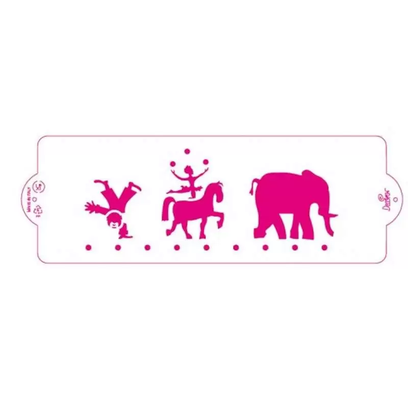 Stencil circo per torte e dolci