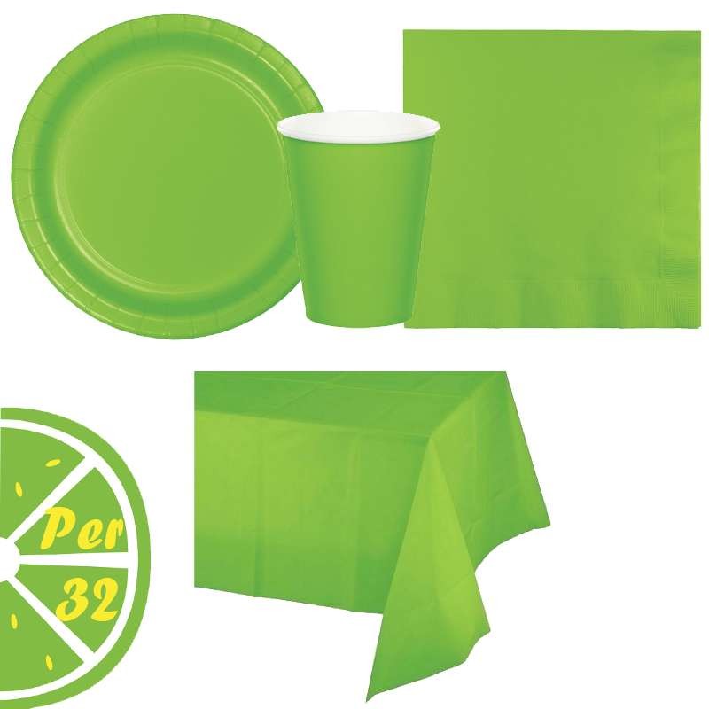 Kit n.16 fresh lime verde limone - completo tavola