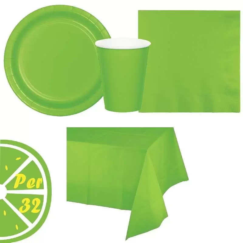 Kit n.16 fresh lime verde limone - completo tavola
