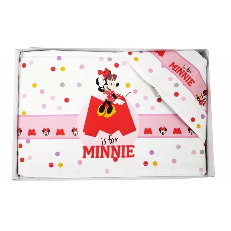COMPLETO LENZUOLA CARROZZINA MINNIE TOPOLINA
