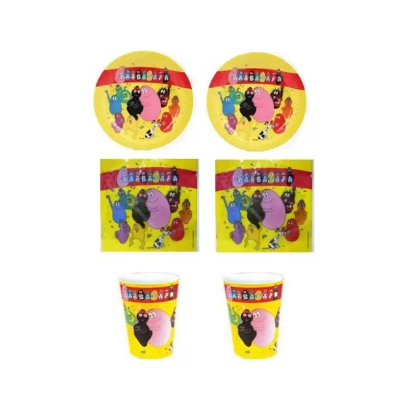 KIT N2 64 PZ COMPLEANNO BAMBINO BARBAPAPA'