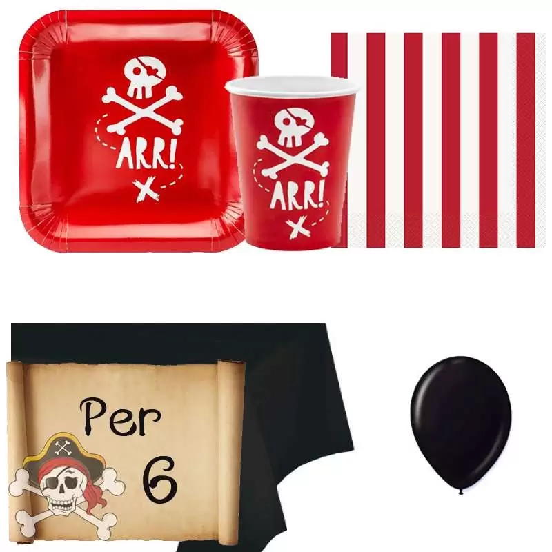 Kit n.21 pirati arr - coordinato festa pirati