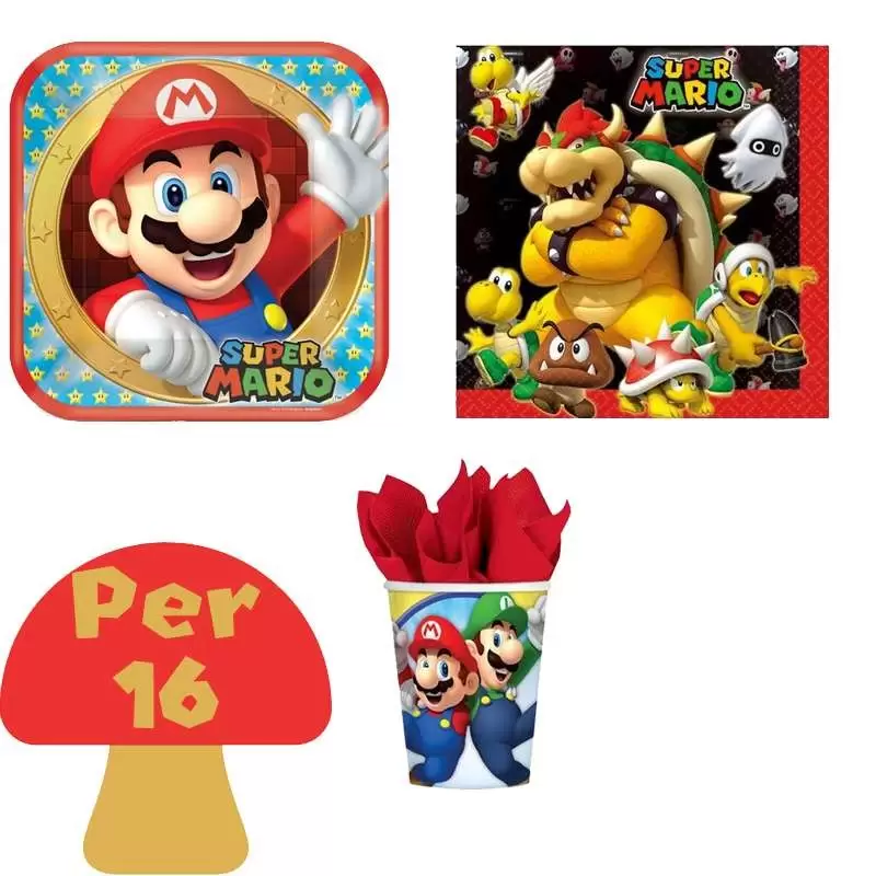 COORDINATO SUPER MARIO KART KIT N 2 ADDOBBI FESTA COMPLEANNO BAMBINO