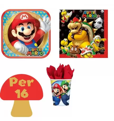 COORDINATO SUPER MARIO KART KIT N 2 ADDOBBI FESTA COMPLEANNO BAMBINO