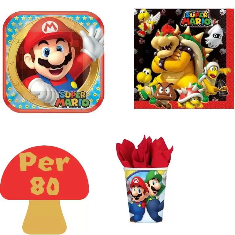 COORDINATO TAVOLA SUPER MARIO KART ADDOBBI KIT N 29 FESTA COMPLEANNO