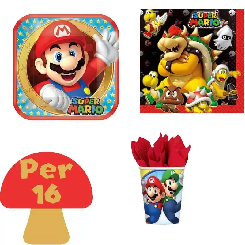 KIT N2 64 PZ -  FESTA MARIO BROS