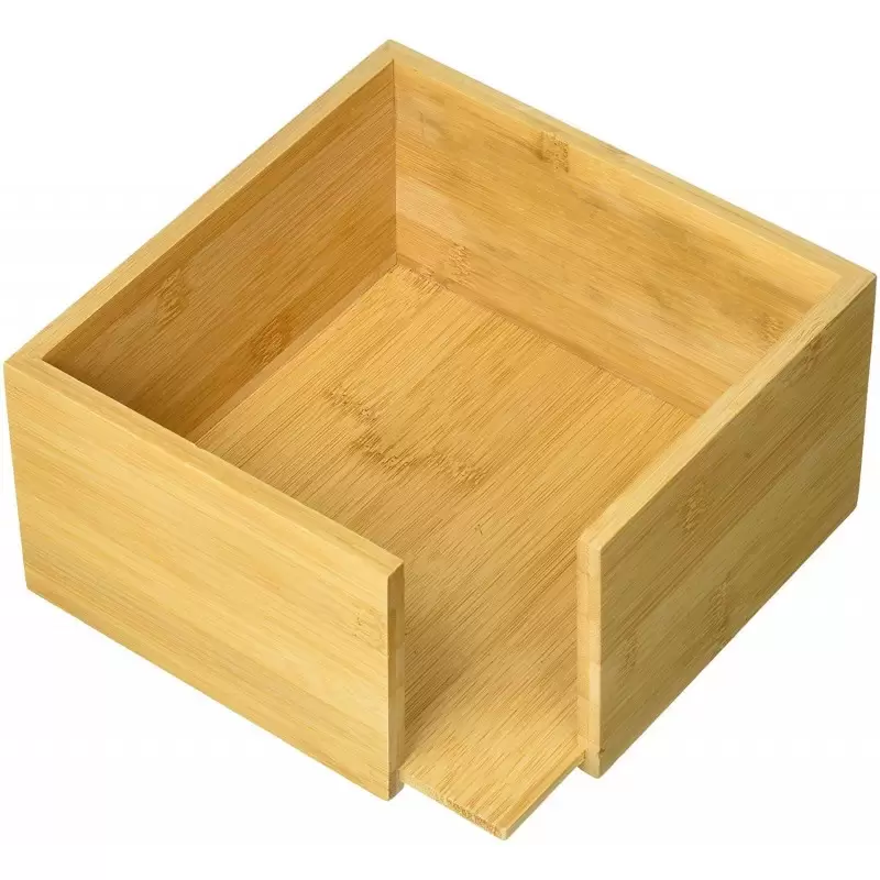 Porta tovaglioli quadrato di bamboo marrone chiaro