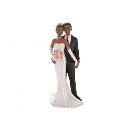 Cake topper sposi neri