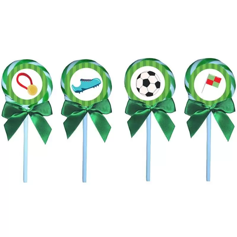 Lecca lecca a tema calcio - 12 pz