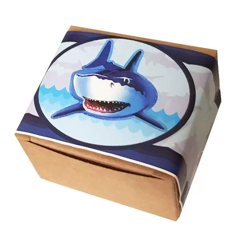 Scatoline a tema squali con etichette adesive - 20 pz