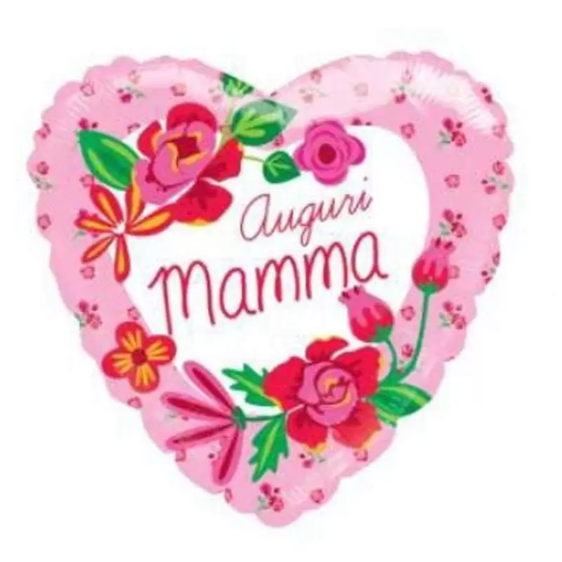 Palloncino foil cuore auguri mamma
