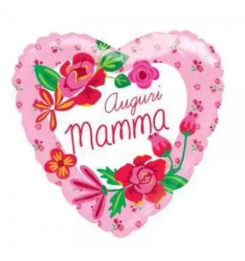 Palloncino foil cuore auguri mamma