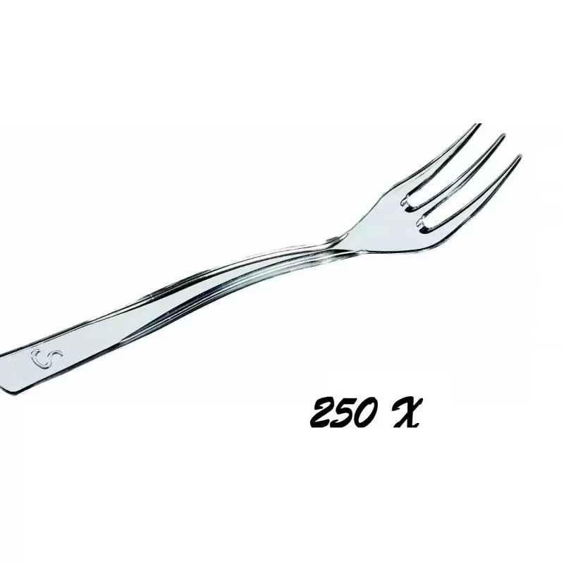 250 MINI FORCHETTE TRASPARENTI CS50703